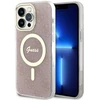 Guess GUHMP14XH4STP Apple iPhone 14 Pro Max 6.7″ rožinės spalvos kietas dėklas 4G MagSafe