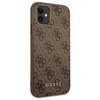 Guess GUHCN61G4GFBR Apple iPhone 11 6,1″ rudos spalvos kietas dėklas 4G Metal Gold Logo