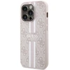 Guess GUHMP15LP4RPSP Apple iPhone 15 Pro 6.1″ rožinės spalvos kietas dėklas 4G Printed Stripes MagSafe