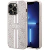 Guess GUHMP15LP4RPSP Apple iPhone 15 Pro 6.1″ rožinės spalvos kietas dėklas 4G Printed Stripes MagSafe