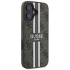 Guess GUHMP16MP4RPSW Apple iPhone 16 Plus 6.7″ rudos spalvos kietas dėklas 4G Printed Stripes MagSafe