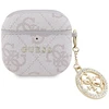 Guess 4G Script PC/PU Charm dėklas skirtas AirPods 4 rožinės spalvos
