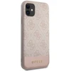 Guess GUHCN61G4GLPI Apple iPhone 11 6,1″/ Xr rožinės spalvos kietas dėklas 4G Stripe Collection