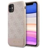 Guess GUHCN61G4GLPI Apple iPhone 11 6,1″/ Xr rožinės spalvos kietas dėklas 4G Stripe Collection