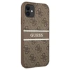 Guess GUHCN614GDBR Apple iPhone 11 6,1″ / Xr rudos spalvos kietas dėklas 4G Stripe