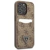 Guess 4G Triangle Logo Cardslot dėklas iPhone 13 Pro / 13 - rudas