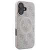 Guess GUHMP16SG4GFRP Apple iPhone 16 6.1″ rožinės spalvos kietas dėklas 4G Ring Classic Logo MagSafe