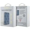 Guess Powerbank indukcinis 15W GUPB5FP4EMGB 5000mAh mėlynos spalvos 4G Leather Metal Logo MagSafe