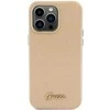 Guess blizgantis blizgus dėklas su užrašu iPhone 15 Pro Max - Auksinis