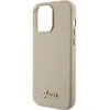 Guess blizgantis blizgus dėklas su užrašu iPhone 15 Pro Max - Auksinis