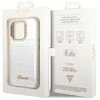 „Guess Croco Collection“ dėklas, skirtas iPhone 14 Pro 6.1" - sidabrinis