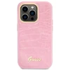 Guess GUHCP14LHGCRHP iPhone 14 Pro 6,1 colio eilinis/rožinis kietas dėklas Croco kolekcija