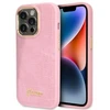 Guess GUHCP14LHGCRHP iPhone 14 Pro 6,1 colio eilinis/rožinis kietas dėklas Croco kolekcija