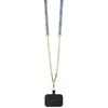 Guess Crossbody 4G metalinis dėklas su logotipu iPhone 15 Pro - mėlynas