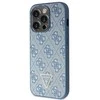 Guess Crossbody 4G metalinis dėklas su logotipu iPhone 15 Pro - mėlynas