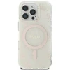Guess GUHMP16LH4DTEH Apple iPhone 16 Pro 6.3″ baltos spalvos kietas dėklas IML 4G Background MagSafe