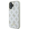 Guess GUHMP16SPGPYSH Apple iPhone 16 6.1″ baltos spalvos kietas dėklas Peony Script Logo MagSafe