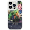Guess GUHCP14XLFLSB Apple iPhone 14 Pro Max 6,7″ mėlynas kietas dėklas Flower Liquid Glitter