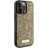 Guess GUHCP15XPFGSBSD Apple iPhone 15 Pro Max 6.7″ yellow kietas dėklas Rhinestone Metal Logo