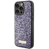 Dėklas GUESS GUHCP15LPFGSBSBSBSPP IPHONE 15 PRO 6.1 "PURPLE/PURPLE HARDCASE RHINESTONE METAL LOGO