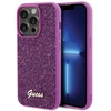 Guess GUHCP15LPMSDGSF iPhone 15 Pro 6.1" fuksja / fuschia kietas dėklas Disco Metal Script