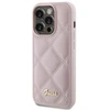 Dėklas GUESS GUHCP15LPSQSQSP IPHONE 15 PRO 6.1 "Rožinis/Rožinis HARDCASE QUILTED METAL LOGO