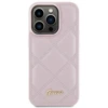 Dėklas GUESS GUHCP15LPSQSQSP IPHONE 15 PRO 6.1 "Rožinis/Rožinis HARDCASE QUILTED METAL LOGO