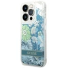 Guess GUHCP14XLFLSN Apple iPhone 14 Pro Max 6,7″ žalias kietas dėklas Flower Liquid Glitter