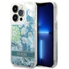 Guess GUHCP14XLFLSN Apple iPhone 14 Pro Max 6,7″ žalias kietas dėklas Flower Liquid Glitter