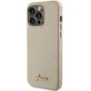 Guess Glitter Glossy Script dėklas iPhone 15 Pro - Auksinis