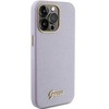 Apple iPhone 15 Pro Max Guess dėklas Glitter Glossy Script (GUHCP15XPGMCSL) violetinės spalvos