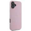 Guess GUHMP16MPGHSMMP Apple iPhone 16 Plus 6.7″ rožinės spalvos kietas dėklas Grained Ring MagSafe