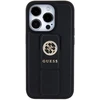 Apple iPhone 15 Pro Max Guess Hardcase Grip Stand 4G Saffiano Strass (GUHCP15XPGSSADK) telefono dėklas juodos spalvos