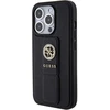 Apple iPhone 15 Pro Max Guess Hardcase Grip Stand 4G Saffiano Strass (GUHCP15XPGSSADK) telefono dėklas juodos spalvos