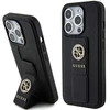Apple iPhone 15 Pro Max Guess Hardcase Grip Stand 4G Saffiano Strass (GUHCP15XPGSSADK) telefono dėklas juodos spalvos