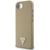 Guess Grained Triangle MagSafe dėklas iPhone 16e - ruda