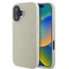 Guess GUHMP16SPGHSMME Apple iPhone 16 6.1″ beige kietas dėklas Grained Ring MagSafe