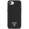 Guess Grained Triangle MagSafe dėklas iPhone 16e - juodas