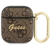 Guess GUA24GSMW AirPods dėklas rudas / rudas 4G Script Metal Collection