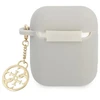 Guess GUA2LSC4EG AirPods dėklas pilkas/pilkas Silikoninis Charm 4G Collection