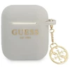 Guess GUA2LSC4EG AirPods dėklas pilkas/pilkas Silikoninis Charm 4G Collection