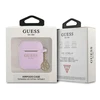 Guess GUA2LSC4EU AirPods 1/2 dėklas, violetinė/violetinė, silikoninis, 4G Collection