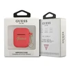 Guess GUA2LSCHSR AirPods dėklas raudonas/raudonas Silikonas Charm Heart Collection