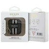 Guess GUA2P4RPSK AirPods 1/2 dėklas juodos spalvos 4G Printed Stripes Charm