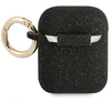 Guess GUA2SGGEK AirPods dėklas juodas/juodas Silikoninis su blizgučiais
