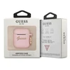 Guess GUA2SSSI silikoninis AirPods dėklas, rožinė/rožinė, Vintage Script