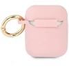Guess GUA2SSSI silikoninis AirPods dėklas, rožinė/rožinė, Vintage Script