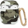 Guess GUA2UCAMA AirPods dėklas, žalias/chaki, Kamufliažo kolekcija