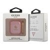 Guess GUA2UCG4GP AirPods dėklas rožinė/rožinė Blizgučių kolekcija