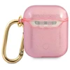 Guess GUA2UCG4GP AirPods dėklas rožinė/rožinė Blizgučių kolekcija